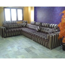 Black strip sofa